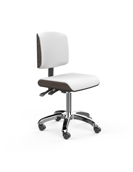 Tabouret de Massage Professionnel ZOI Wengue | Assise Plate & Dos Bois