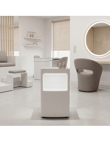 Guéridon/Chariot en Bois Drac Blanc | Pour SPA & Salon de Beauté