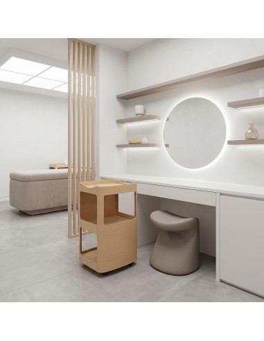 Guéridon/Chariot en Bois Drac | Pour SPA & Salon de Beauté