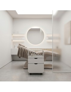 Guéridon en Bois Thul Blanc | Pour SPA & Salon de Beauté
