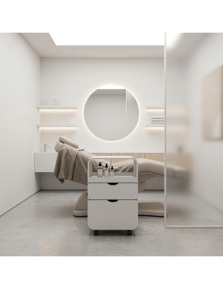 Guéridon en Bois Thul Blanc | Pour SPA & Salon de Beauté