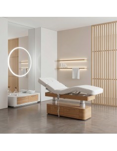 Table de Massage Électrique OKEN | Chauffante, LED & Trendelenburg