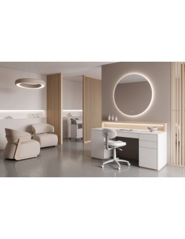 Tabouret Esthétique Ergonomique Sun dossier blanc| Hauteur & Inclinaison Réglables