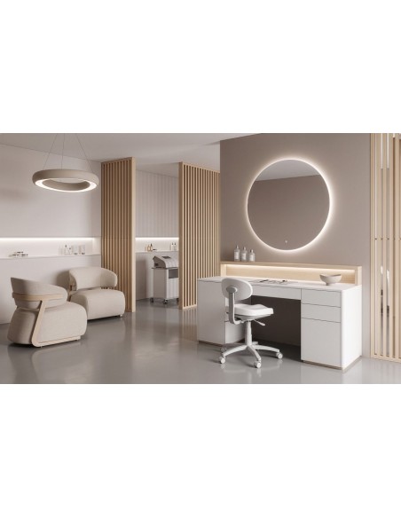 Tabouret Esthétique Ergonomique Sun dossier blanc| Hauteur & Inclinaison Réglables