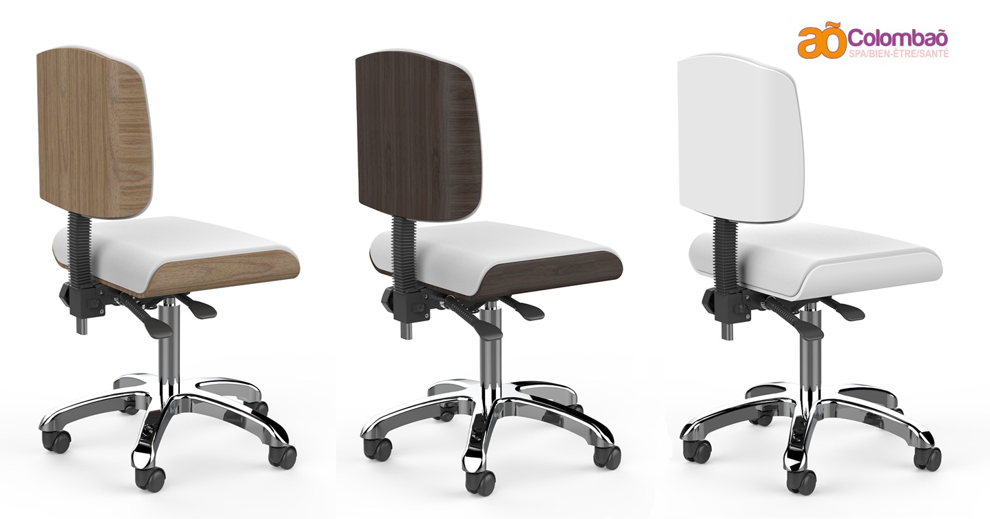 Mobilier salon spa avec Colombao : chaise ergonomique maintien dossier bas