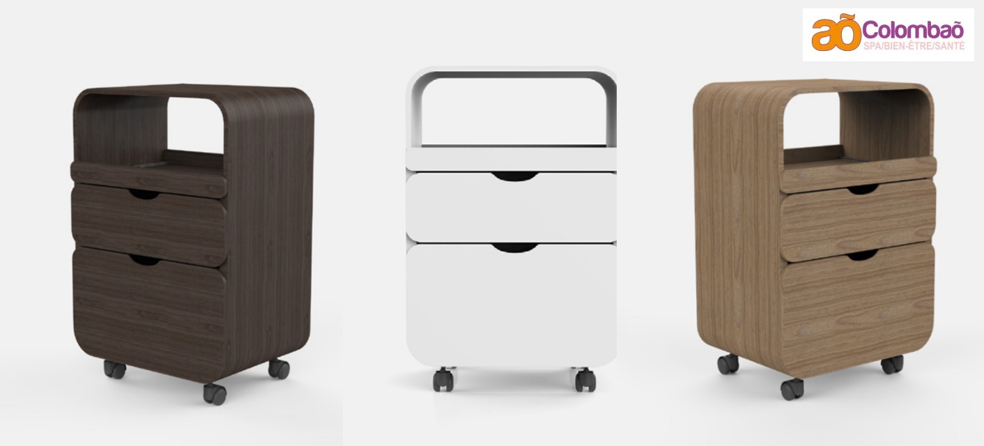 Meubles et chariots de rangement soins esth&eacute;tiques spa